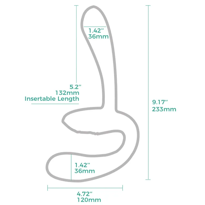 Arosum Female Sex Toys | Arosum Sapphi Detachable Strapless Strap-on Double G-Spot Vibrator