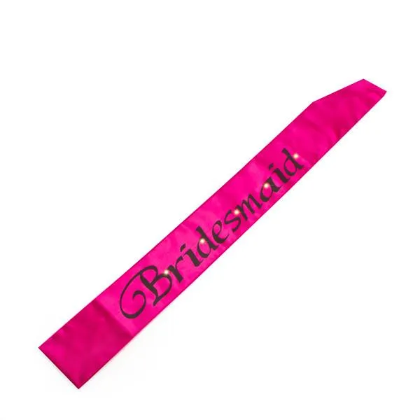 MDI Vibrators | Hens Night Hot Pink Bridesmaid Flashing Sash