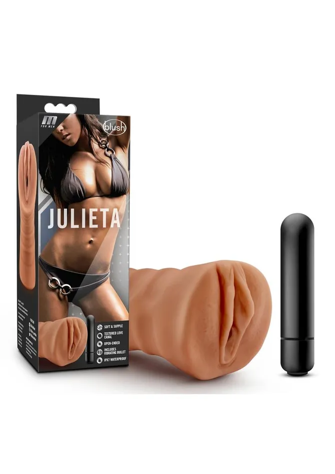 M For Men Julieta Vibrating Masturbator with Bullet - Pussy | M for Men Male Sex Toys