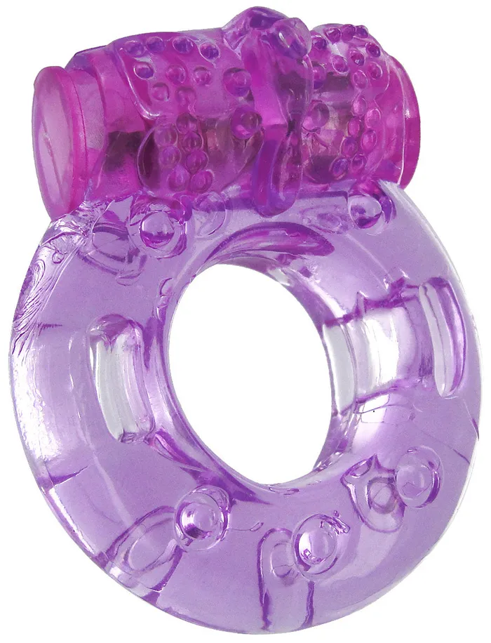 Orgasmic Vibrating Cock Ring - Purple | XR Brands Trinity Vibes Couples