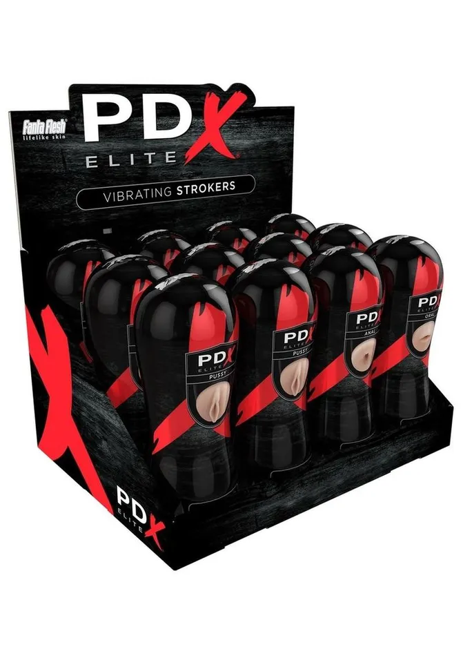 Pdx Elite Fanta Flesh Vibrating Strokers Display 12 Each Per Pop Counter | PDX Elite Female Sex Toys Pdx Elite Fanta Flesh Vibrating Strokers Display 12 Each Per Pop Counter | PDX Elite Female Sex Toys