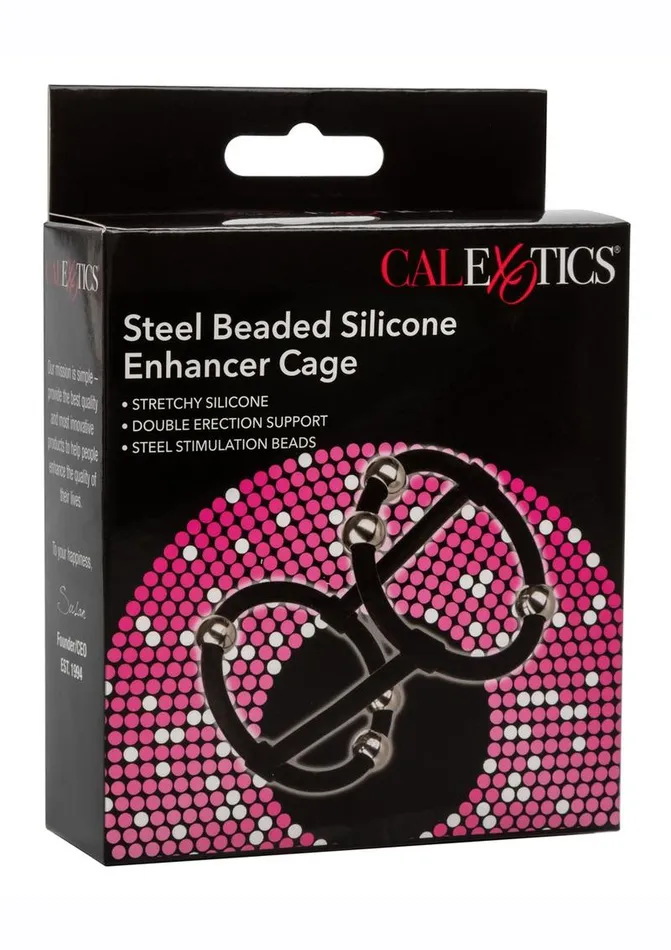 Steel Beaded Silicone Enhancer Cage | Rings! Male Sex Toys