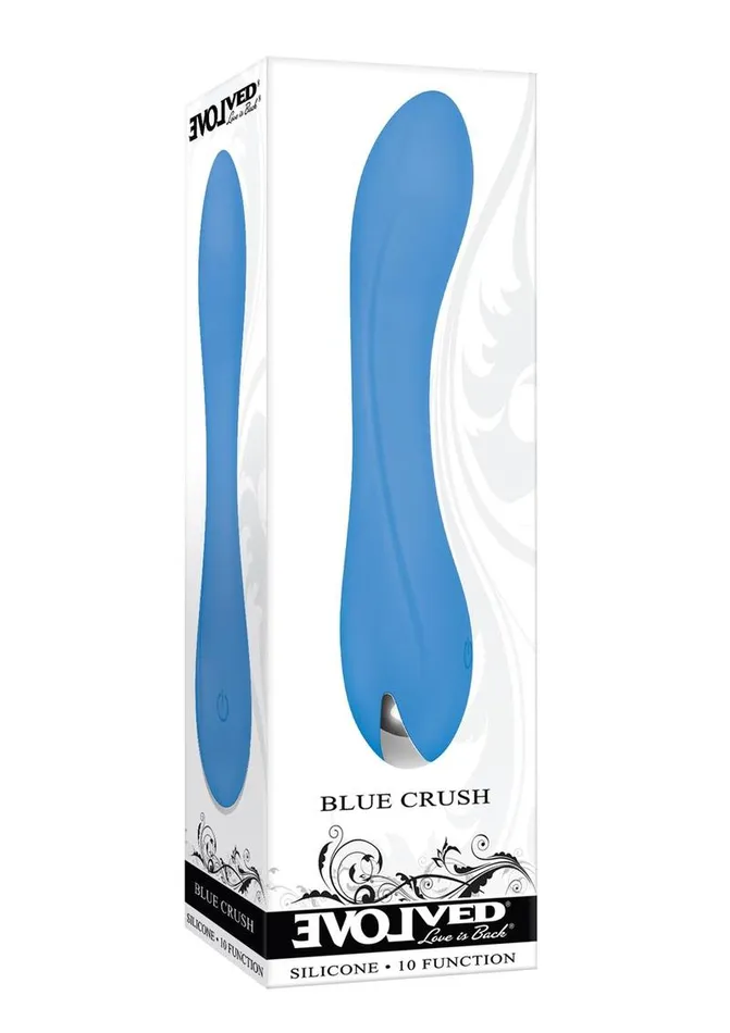 Vibrators | Evolved Blue Crush Rechargeable Silicone Vibrator
